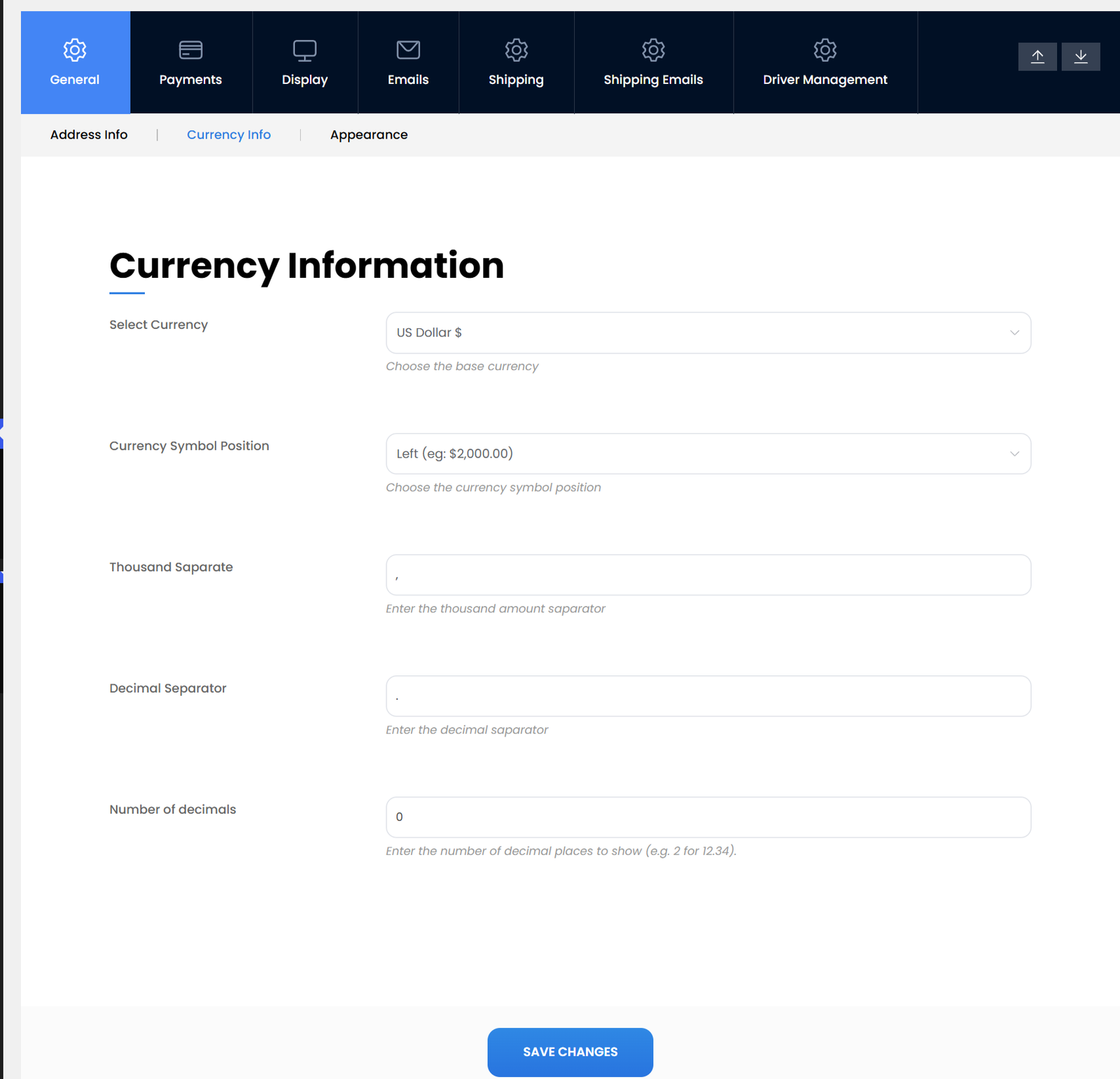 Currency & appearance